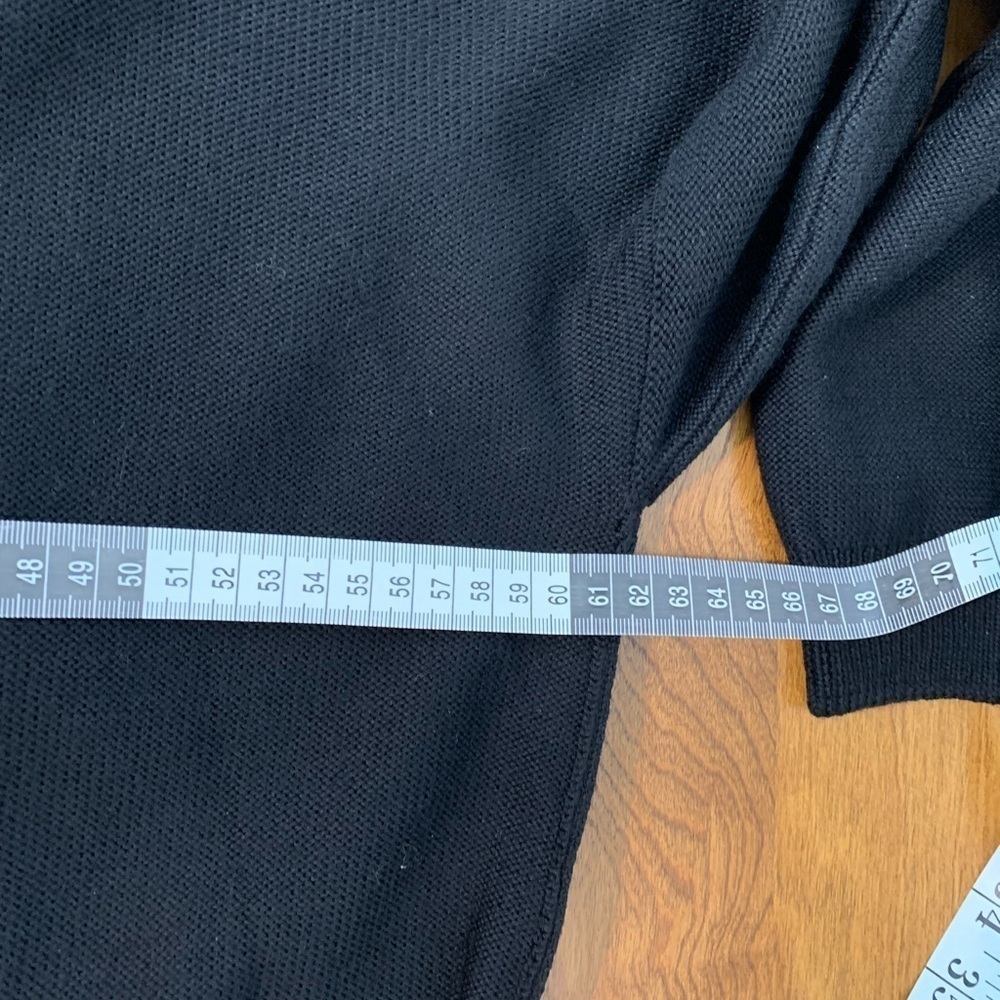 Crea Concept Sweater Asymmetrical Black Size 40 Wool Blend Turtleneck Oversized - Picture 9 of 15